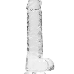 This REALROCK CRYSTAL CLEAR model has been designed with realistic balls for an enhanced lifelike experience. All come with a sturdy suction cup so you can stick it to practically any smooth surface. All REALROCK CRYSTAL CLEAR are phthalate-free