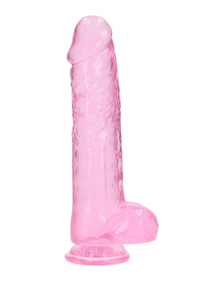 This REALROCK CRYSTAL CLEAR model has been designed with realistic balls for an enhanced lifelike experience. All come with a sturdy suction cup so you can stick it to practically any smooth surface. All are body-safe and non-porous which makes them easy-to-clean and gives them a longer lasting durability. This model with balls stands 28 cm (11) tall including the suction cup