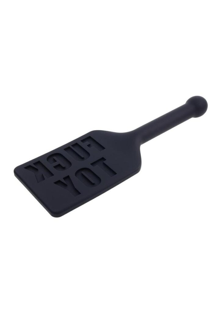 Leave your mark with the Edge Silicone Paddlea 100% silicone paddle designed to make an unforgettable statement. Imprinted with the word FUCK TOY