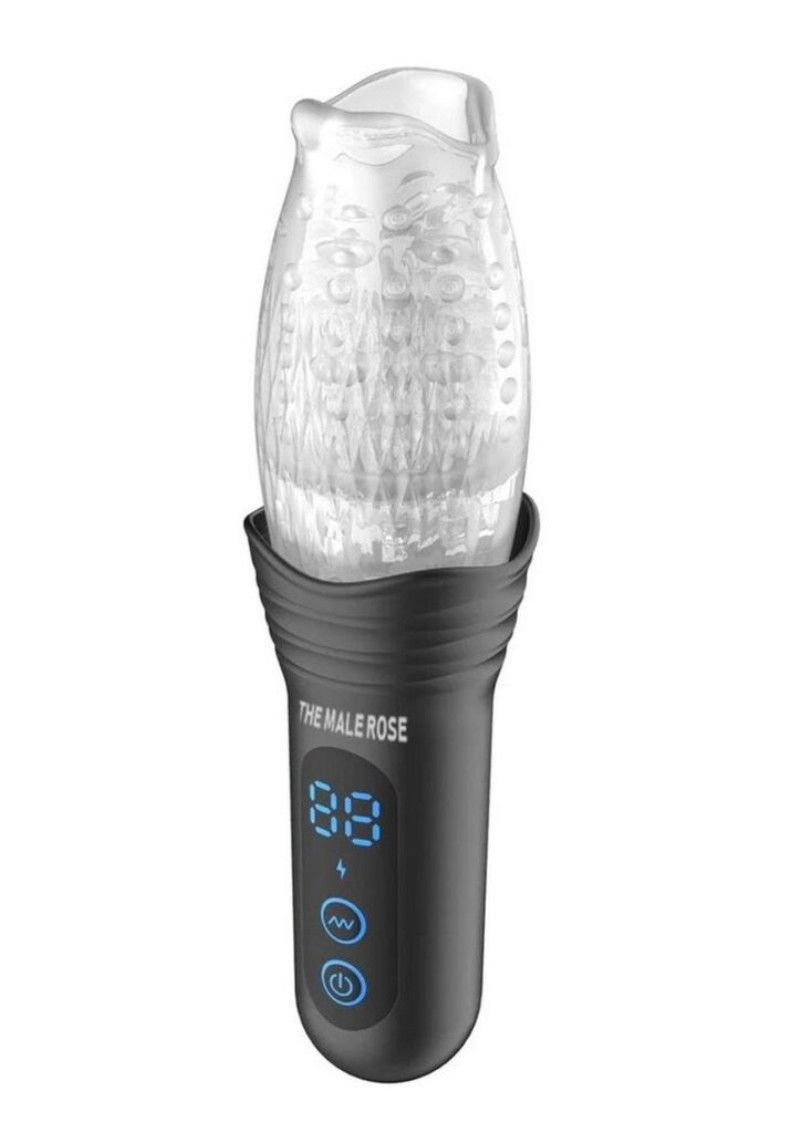 Introducing THE MALE ROSE PRO Rechargeable Thrusting Vibrating and Rotating Masturbator