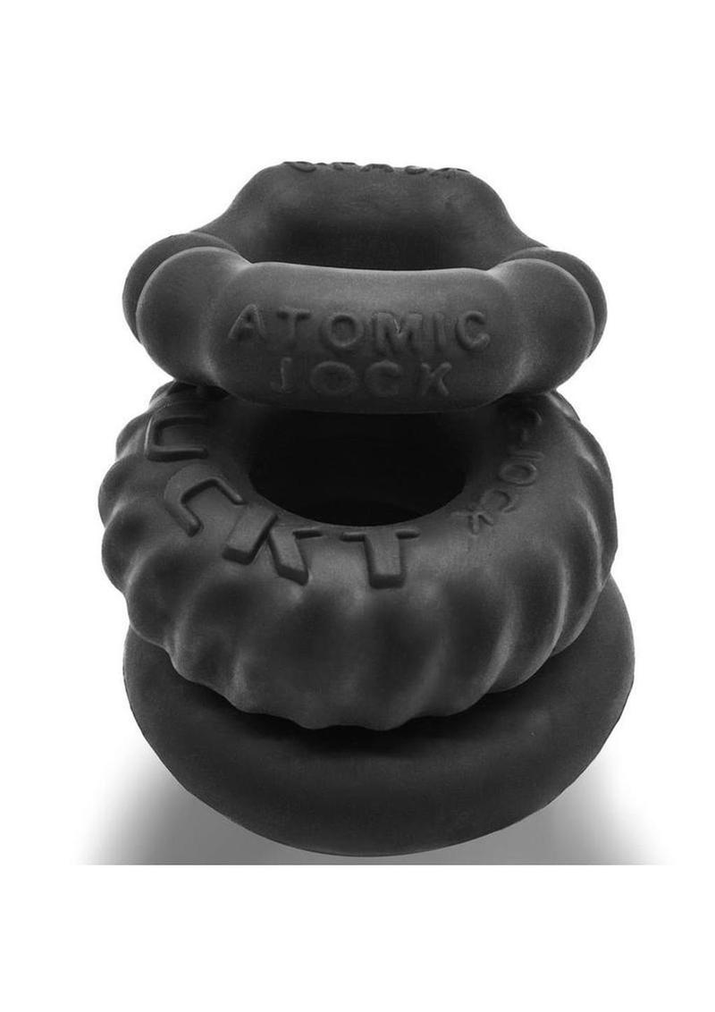 squishier formula for the hardest and darkest of play.BONEMAKER 3-pack is three OXBALLS best cockrings for 3X the bone-makingandhellip;3 ways to grip your junkandhellip;or your ballsandhellip;or both.Three designs:TRUCKT - no-roll cockring is a ribbed grippy ring perfect for your junk or stacking on your ballsandhellip;DO-NUT - dick or ballring grips tight for maximum big bone-ness.6-PACK - comfort fit cockring is rippled with a ball flange for more ball-lifting play.RIBBER-RING (TRUCKT)Height .9 / 21mmWidth: 1.75andrdquo; / 45mmLength: 1.75andrdquo; / 45mmOutside circumference: 6andrdquo; / 153mmOutside diameter: 1.75andrdquo; / 45mmInside circumference: 2.5andrdquo; / 64mmInside diameter: 1andrdquo; / 26mmWeight (product only): .7 ounces / .02 kiloSMOOTH COCKRING (DO-NUT-2)Height .5 / 13mmWidth: 2andrdquo; / 51mmLength: 2andrdquo; / 51mmOutside circumference: 6andrdquo; / 153mmOutside diameter: 2andrdquo; / 51mmInside circumference: 2.5andrdquo; / 64mmInside diameter: .75andrdquo; / 20mmWeight (product only): .5 ounces / .02 kiloRIBBED LIFTER COCKRING (6 PACK)Height (thick side): .75 / 20mmHeight (thin side): .5 / 13mmWidth: 2andrdquo; / 51mmLength: 2andrdquo; / 51mmOutside circumference: 6andrdquo; / 153mmOutside diameter: 2andrdquo; / 51mmInside circumference: 2.5andrdquo; / 64mmInside diameter: 1andrdquo; / 26mmWeight (product only): .4 ounces /.02 kiloPACKAGING SIZE/DIMENSIONS+WEIGHT:Weight (product and packaging): 1.8 ounces / .06 kiloPackage Length: 5.75andrdquo; / 146mmPackage Width: 5.5andrdquo; / 140mmPackage Depth: .9andrdquo; / 21mmDesigned in Los Angeles