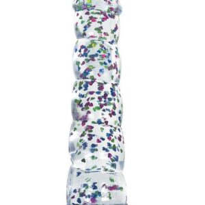 Crystal-clear TPR dildo in the popular andldquo;swirlandrdquo; shape