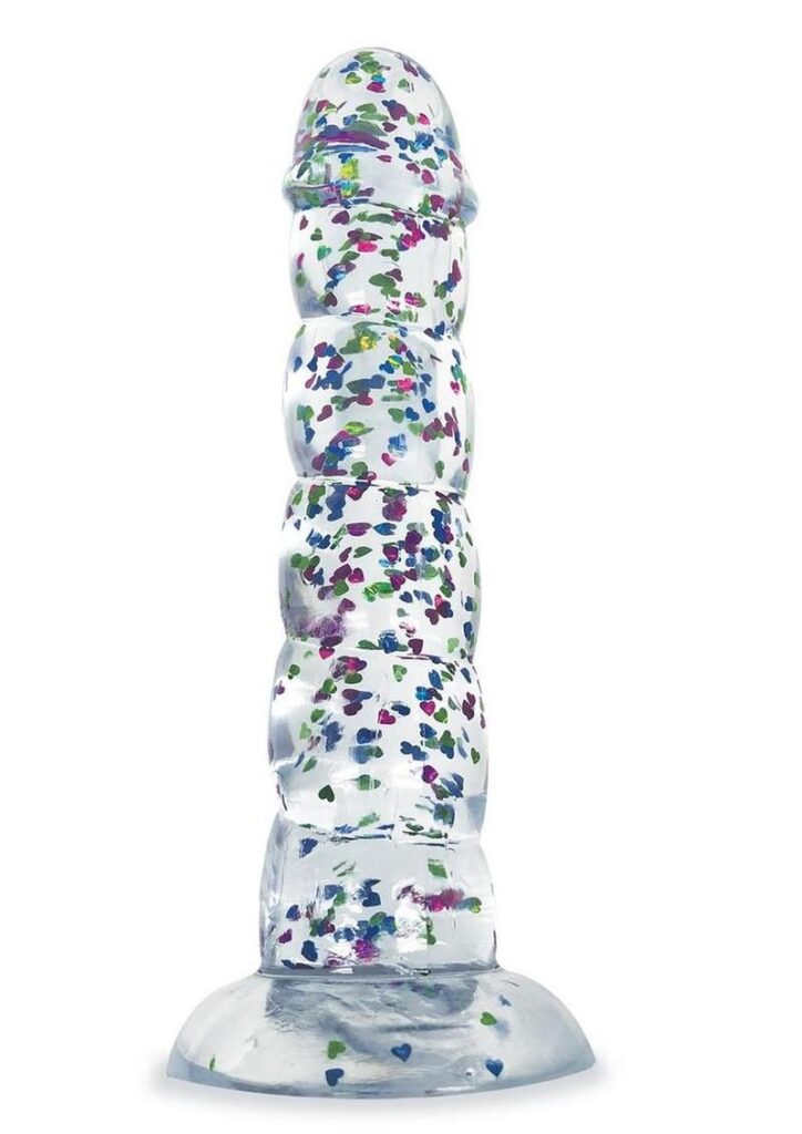 Crystal-clear TPR dildo in the popular andldquo;swirlandrdquo; shape