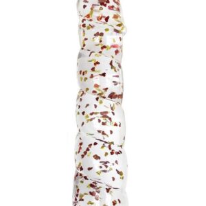 Crystal-clear TPR dildo in the popular andldquo;swirlandrdquo; shape