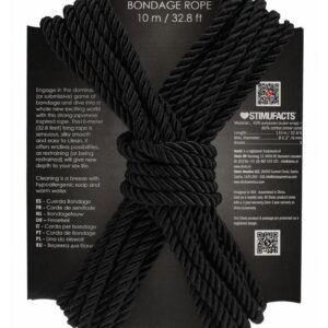 Engage in the dominant (or submissive) game of bondage and dive into a whole new exciting world with this strong Japanese inspired rope. This 10-meter (32.8 feet) long rope is sensuous