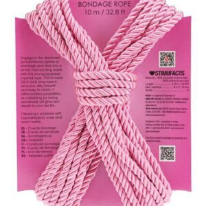 Engage in the dominant (or submissive) game of bondage and dive into a whole new exciting world with this strong Japanese inspired rope. This 10-meter (32.8 feet) long rope is sensuous