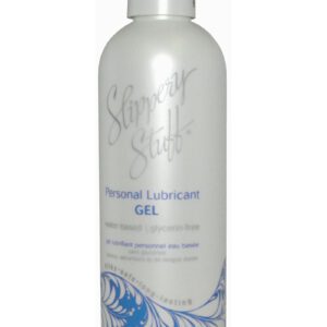 its thick squishy consistency makes it ideal for back door play. This lubricant contains no glycerin so it doesn`t get sticky and is less stringy than some other lubes. This also makes it a good choice for women who are prone to yeast infections! Slippery Stuff is sterile
