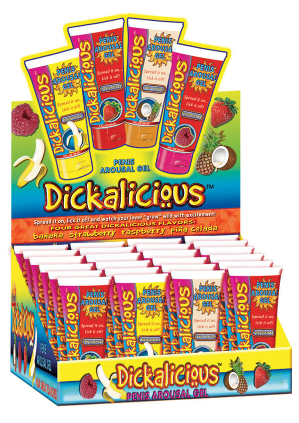 Dickalicious Penis Arousal Gel 24 Peice Assorted Display - Image 2