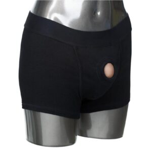stretchy and comfortable - Comfortable soft lining - Internal strap to secure your packer in place (packer not included) - Internal pockets to add a favorite stimulator (not included) - Washable - 95% Cotton