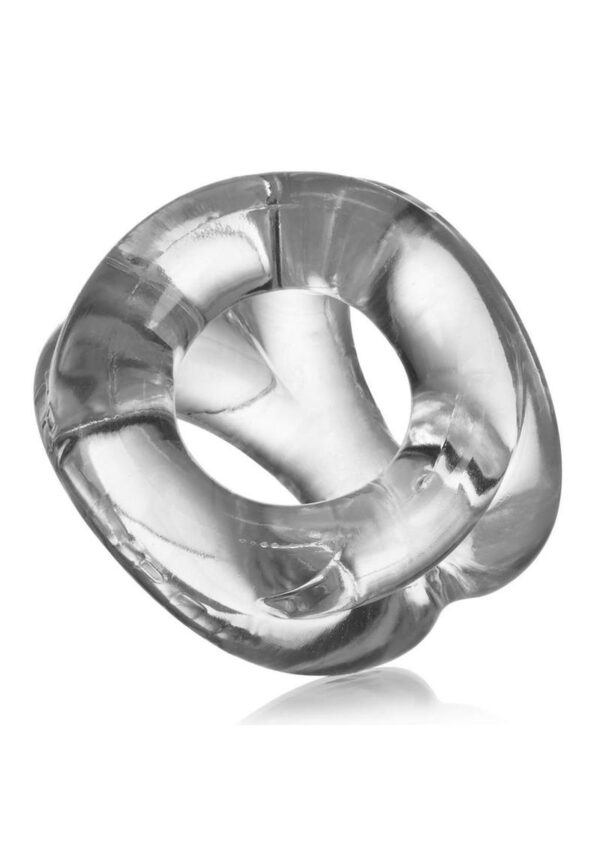 and the base of your shaftfeels just like a dudes hand wrapped snug around your swollen package.TRI-SPORT is modeled after traditional steel tri-Cock Rings but without all the discomfort and rigid materialno worrying about pinching metal or trying to wrestle your hard dick into a too tight steel contraption.It`s made from blubbery FLEX-TPR so it molds to your meat and stretches to fit your junk just right.TRI-SPORTs unique versatile design lets you choose how you wear ityou can pull your nuts through the wider opening and have more grip on your dick or mix it up if youve got a huge hog and tight balls or anything in between.Hell