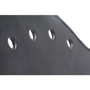 Smack the pretty ass of your submissive with this heavy duty paddle to give them the thud of pain that they crave! A firm core that runs from the handle up the middle provides you with maximum control and helps to land sturdy blows on your target. Eight holes in the paddle will create a strong sting when they hit their mark! A loophole at the end of the handle is perfect for wrapping around your wrist for additional security or for storage purposes.Measurements: 15.75 inches in length