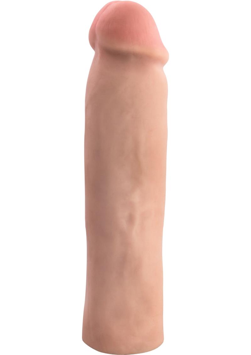 Our Magnum Xtender extends your penis by 1.75 inches AND increases your girth up to 2.75 inches all the way around! Your partner will love the new you. Our proprietary ultra soft X5 Plus TPE was developed to mimic the feel of the human body. Magnum Xtender warms to body temperature and has just the right amount of give. Stretch it over your erect penis. Made of ultrasoft X5 Plus. Lab Tested and Verified Body Safe. Silicone