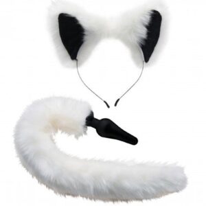 Feeling foxy? Release your inner animal with these stimulating accessories. Transform into a sexy beast for your partner with this flirtatious set of ears and a tail plug. The ultra soft and fluffy faux fur is so irresistible that your lover will not be able to keep their hands off of you. The tapered plug is smooth and narrow for an easy and comfortable ion. Made of premium silicone