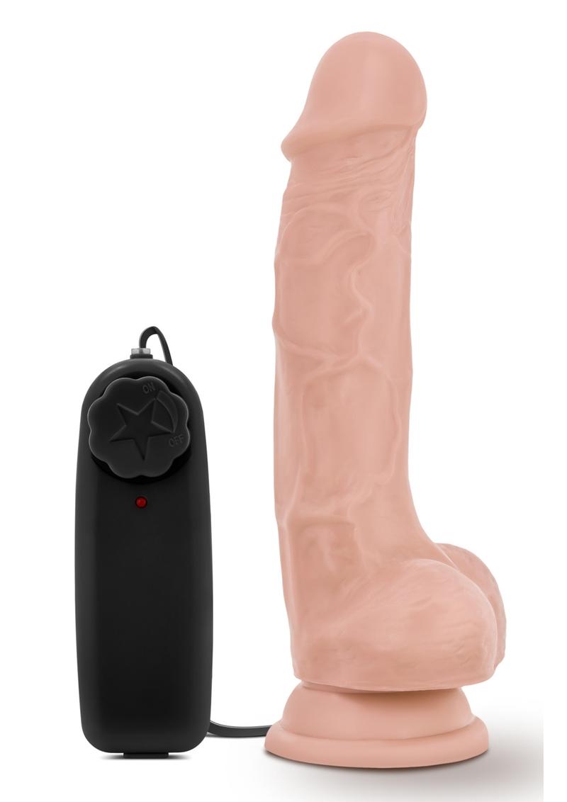 The doctor is in! The Dr. Tim 7.5 Inch Vibrating Cock with Suction Cup aims to please with its soft