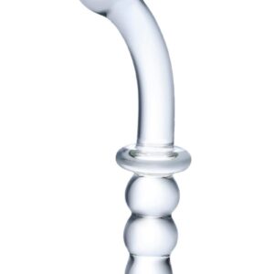 This glass dildo delivers double the pleasure with two ends for two different sensations! One end of the 8 Ribbed G-spot Glass Dildo features a curved shaft and bulbous tip for direct G-spot stimulation