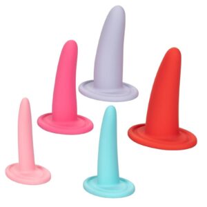May restore and revive vaginal strength and comfort   5-piece Silicone dilator set for gradual dilation   Unique