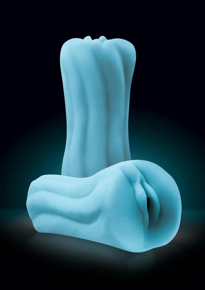 Firefly Yoni Silicone Masturbator Glow In The Dark - Pussy - Blue - Image 3