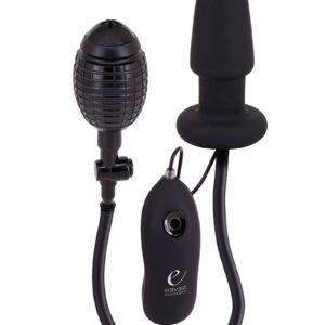 7  Functions  Inflatable  and vibrates  Expandable Butt Plug expands to 2 3/4 in.  Air release button  Phthalate free  Waterproof  Materials:  PVC