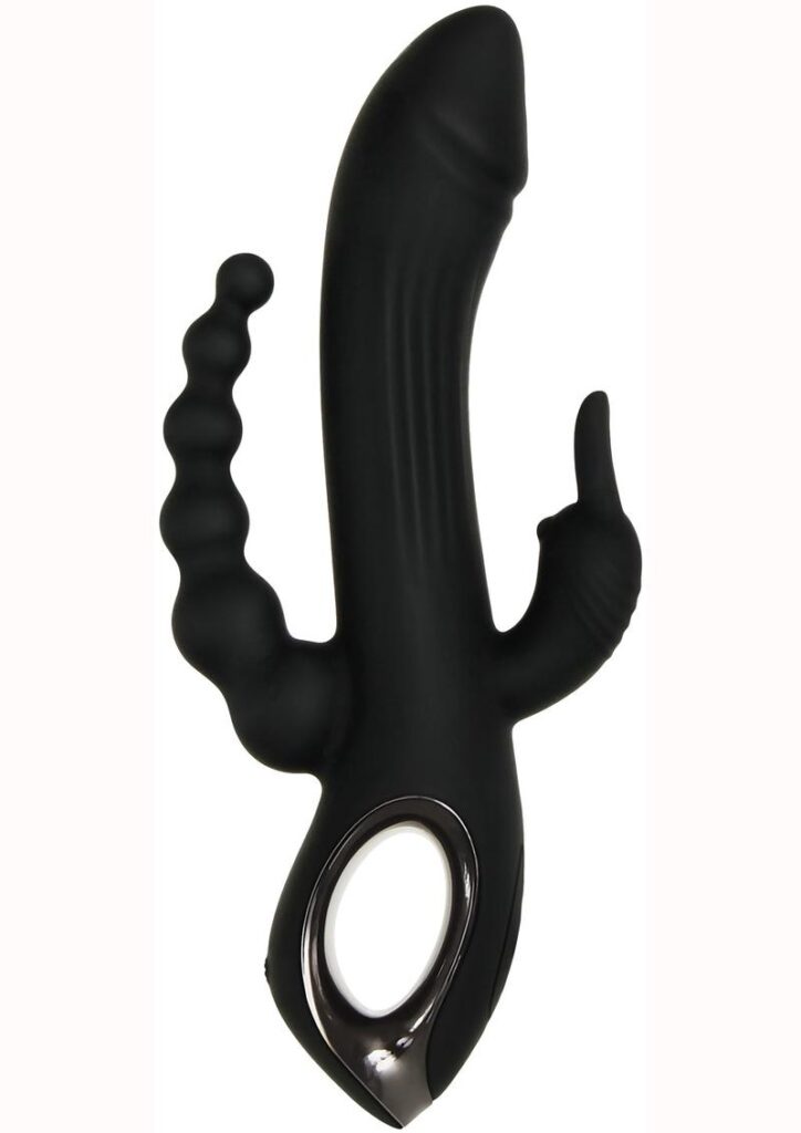 Discover the most intense and deeply fulfilling orgasm possible - the trigasm!Stimulate three erogenous zones at once to experience other-wordly pleasure that will leave your knees weak.The realistic phallic-shaped main shaft deliver powerful internal vibrations while the clitoral stimulator buzzes your climax zone with hard-working bunny ears.Meanwhile
