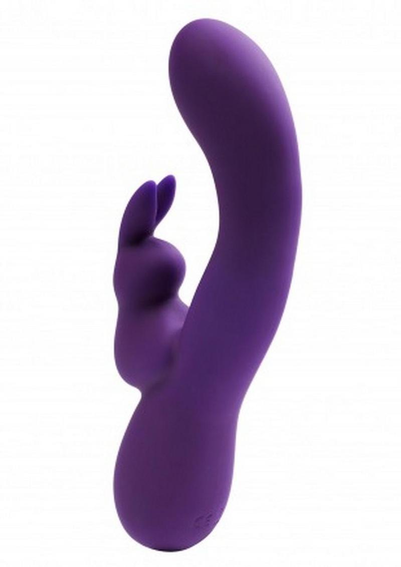 VeDO Kinky Bunny Plus Rechargeable Silicone Rabbit Vibrator - Deep Purple - Image 4