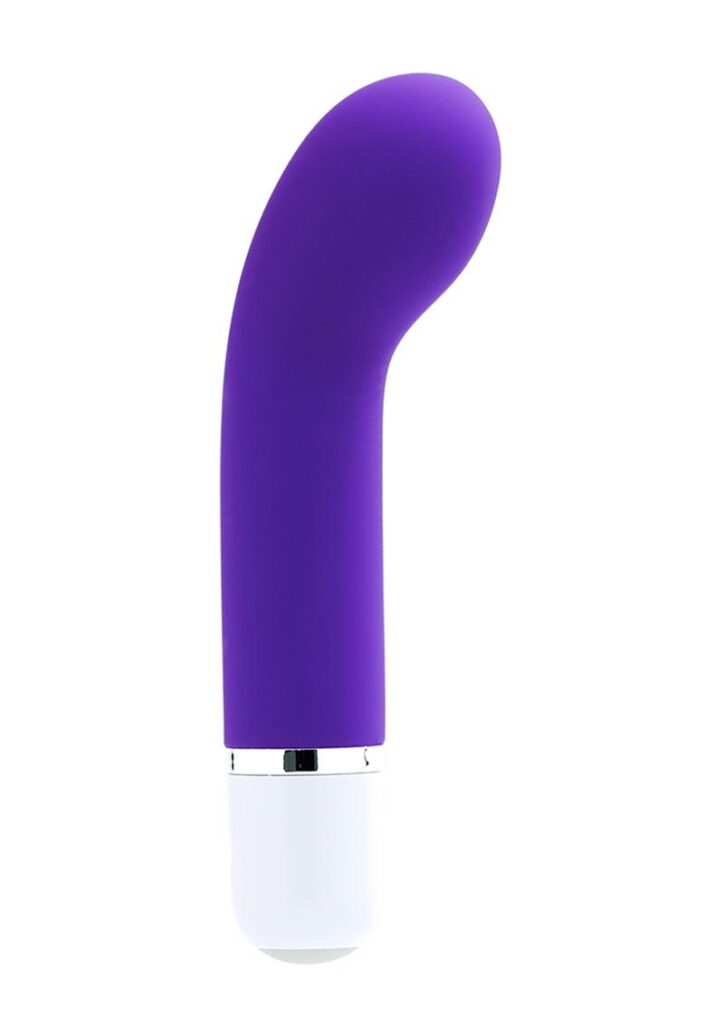 geeandtrade; Mini Vibe tickles and delights your G-spot. The perfectly curved form and silky smooth silicone is designed to provide women with targeted and deeply satisfying pleasures.   Perfectly curved head to target the G-spot Flexible silicone body that bends with the body`s natural contours Waterproof seal Vibration Modes:  10 Requires 1 AAA battery