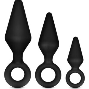 For anyone looking to explore new anal sensations alone or with a partner!Anal Adventures provides many options to choose from.This kit has 3 tapered plug sizes to move up from small to large and achieve a comfortable stretch!All feature a sturdy firm ring at the base for safety and easy removal.The Ultrasilkandtrade; Silicone