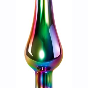 Discover the unique pleasure of back door play with this small rainbow-colored metal anal plug that features an extra-long tapered tip for super-easy entry.Boost your orgasmic potential while adorning your booty with a sexy