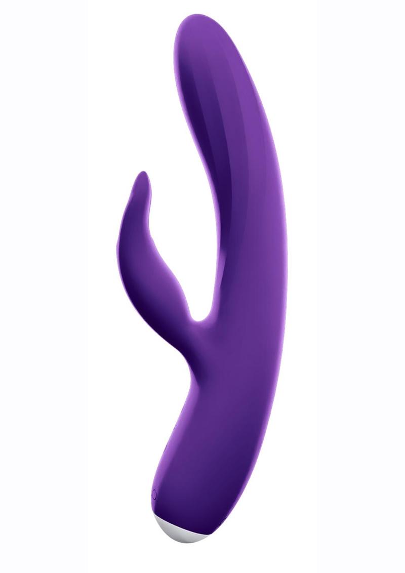 THUMPER BUNNY hops into action with 3 super powerful motors with 10 vibration modes and 6 intensity levels. The uniquely designed flexible shaft is made of velvety smooth silicone that taps your G-spot. That`s right