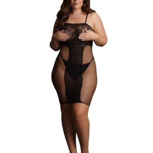 Watch your lover`s jaw hit the floor with this knee-length dress with a deep-V neckline and spaghetti straps. Sheer enough to show off a glimpse of your bare skin