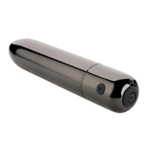 the glossy black chrome finish slips and slides where you want it most - on all your favorite erogenous zones. Easy to grab on the go
