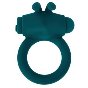 Discover the possibilities for pleasure with Bunny Buzzer. This stretchy Cock Ring is made of velvet-smooth silicone