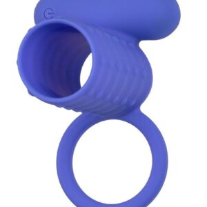 Stretchy and comfortable vibrating couples enhancer with gently ribbed sleeve for added girth and support. 12 intense functions of vibration