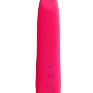 BOOM boasts 10 vibrating functions with 6 intensity levels. Simply dial the intensity level up or down and find the perfect rumbly mode to fit your ultimate desires. A silky-smoothh flexible shaft and warming funtion that heats up to body temperature makes this lipstick shaped silicone vibrator a must have. Completely submersible with a travel lock - never leave home without it.