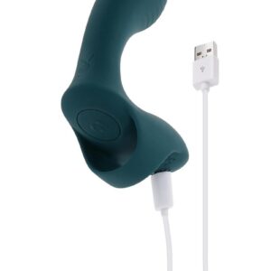 2 motors controlled together Material: Body-safe Phthalate andamp; Latex-free Silicone  Waterproof andamp; submersible: Yes  Warranty: Five years  Rechargeable: Magnetic USB cable included  Size Specs  Height: 5.08andrdquo;