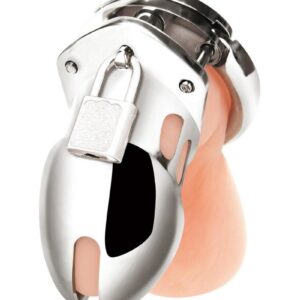Discover the ultimate chastity experience with this Blue Line cock cage style. Crafted from firm stainless steel
