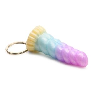 This pastel colored unicorn horn has shrunk down to travel with you wherever you go! Let your freak flag fly with these Creature Cocks keychains! Show off that you`re into fantasy roleplay