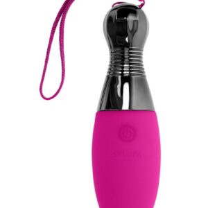 This powerful vibrating egg features a sleek