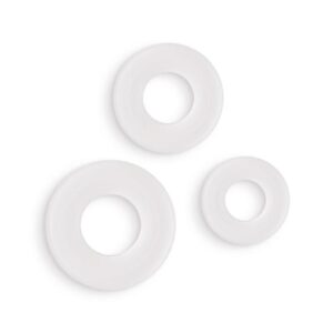 Firefly Bubble Rings are glow-in-the-dark cock rings made from exceptionally soft liquid silicone for a comfortable fit. Bubble rings ensure prolonged performance and heighten climax. Available in assorted sizes. Glows white in the dark.  Suitable for use with all lubricants including silicone.  Waterproof Rating - IPX8.