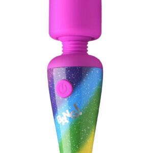 Elevate your self-love sessions with our high-performance vibrator! This rainbow mini wand comes power packed with 3 speeds and 7 varied vibration settings to customize your experience. The ergonomic design includes a flexible neck and wide head