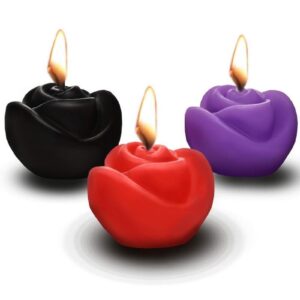This darling 3-piece rose set includes 3 different color roses that melt easily so you can master the art of waxplay and look like a pro in the bedroom! The soy-based wax melts at low temperatures of 100-107anddeg; F (38-42anddeg; C) so that you can get the party going without it needing to burn long! It also means you are less likely to burn your partner`s skin with high-temperature wax when you`re using it! These roses have no scent
