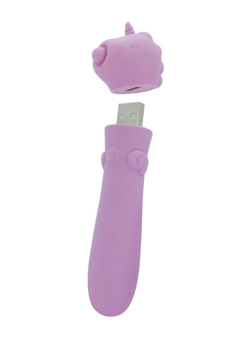 Unihorn Karma Lilac Rechargeable Silicone USB Bullet - Lavender - Image 3